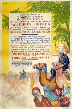 L’affiche réalisée par Danilo en 1928 s’adresse non aux indigènes, mais aux Européens et en particulier aux jeunes. 