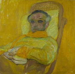 La Gamme jaune - Homme dans un fauteuil en jaune