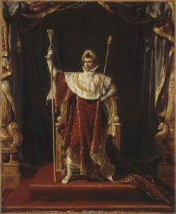 Napoleon en costume rouge et blanc de sacre