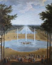 Vue du Bassin d'Apollon dans les jardins de Versailles